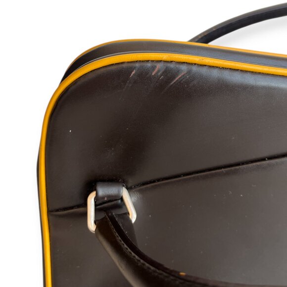 Authentic Prada East-West Doctor's Dark Brown Leather Top Handle Bag - Picture 10 of 16